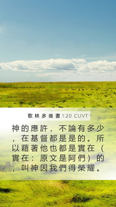 歌 林 多 後 書 1:20 CUVT Bible Verse Image