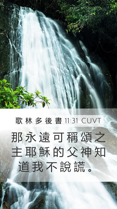 歌 林 多 後 書 11:31 CUVT Bible Verse Image