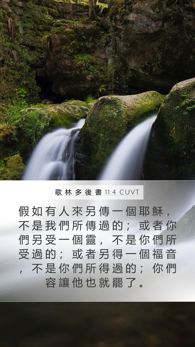 歌 林 多 後 書 11:4 CUVT Bible Verse Image