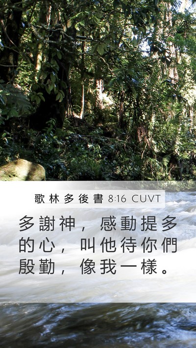 歌 林 多 後 書 8:16 CUVT Bible Verse Image