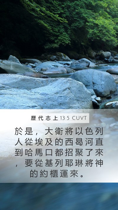 歷 代 志 上 13:5 CUVT Bible Verse Image