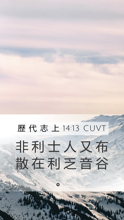 歷 代 志 上 14:13 CUVT Bible Verse Image