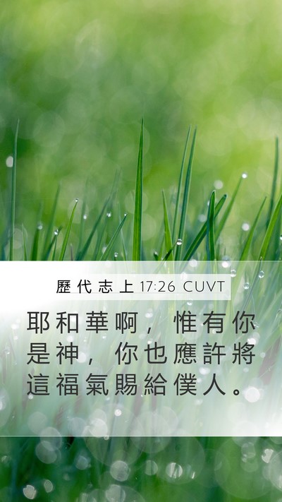 歷 代 志 上 17:26 CUVT Bible Verse Image