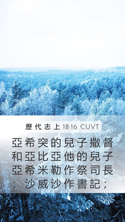 歷 代 志 上 18:16 CUVT Bible Verse Image