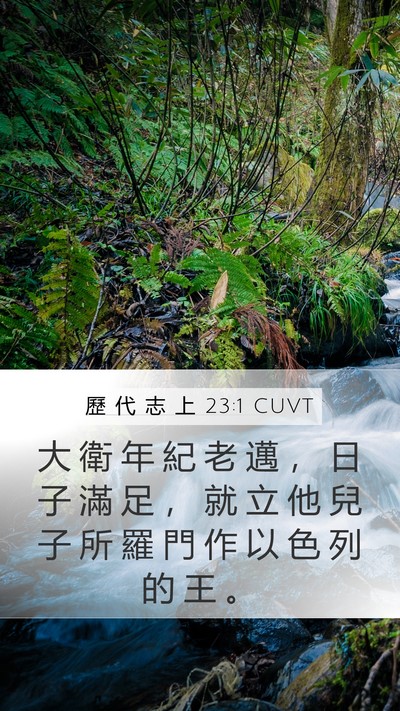 歷 代 志 上 23:1 CUVT Bible Verse Image
