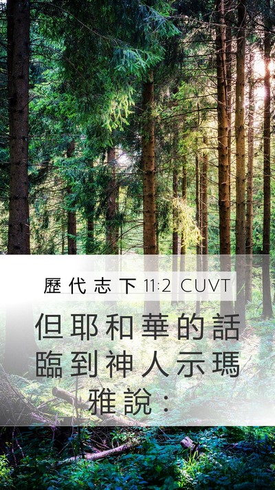 歷 代 志 下 11:2 CUVT Mobile Phone Wallpaper - 但 耶 和 華 的 話 臨 到 神 人 示 瑪 - Mobile Bible Verse Wallpaper