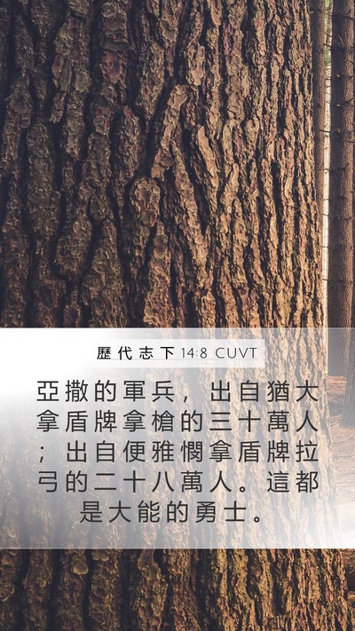 歷 代 志 下 14:8 CUVT Bible Verse Image