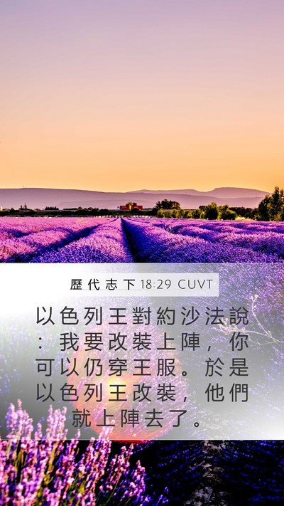 歷 代 志 下 18:29 CUVT Bible Verse Image