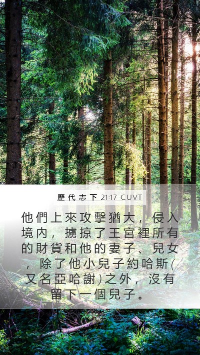 歷 代 志 下 21:17 CUVT Bible Verse Image