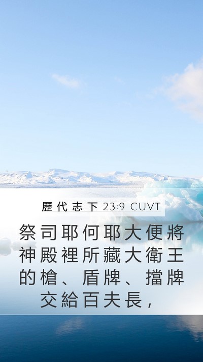 歷 代 志 下 23:9 CUVT Bible Verse Image