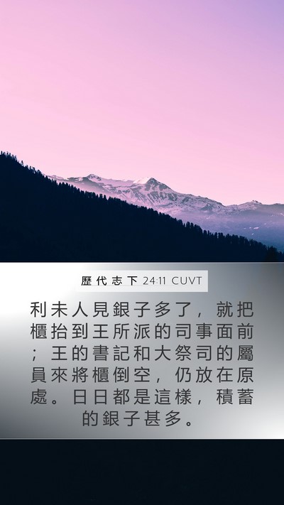 歷 代 志 下 24:11 CUVT Bible Verse Image