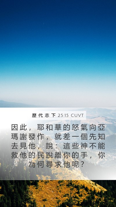 歷 代 志 下 25:15 CUVT Bible Verse Image
