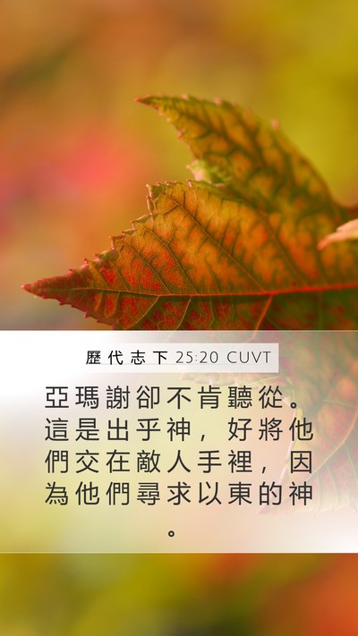 歷 代 志 下 25:20 CUVT Bible Verse Image