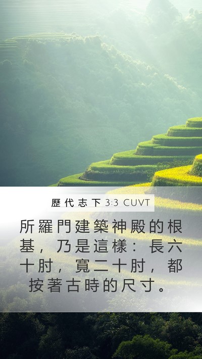 歷 代 志 下 3:3 CUVT Bible Verse Image