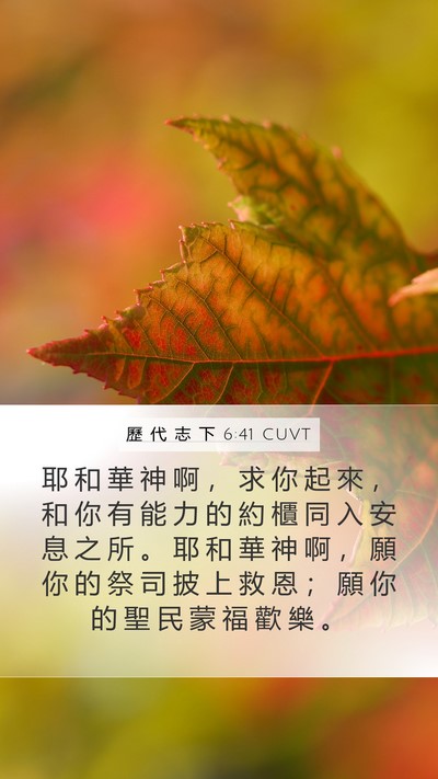 歷 代 志 下 6:41 CUVT Bible Verse Image