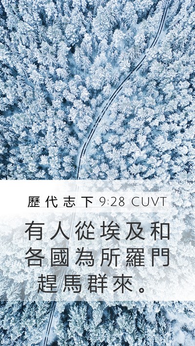 歷 代 志 下 9:28 CUVT Bible Verse Image