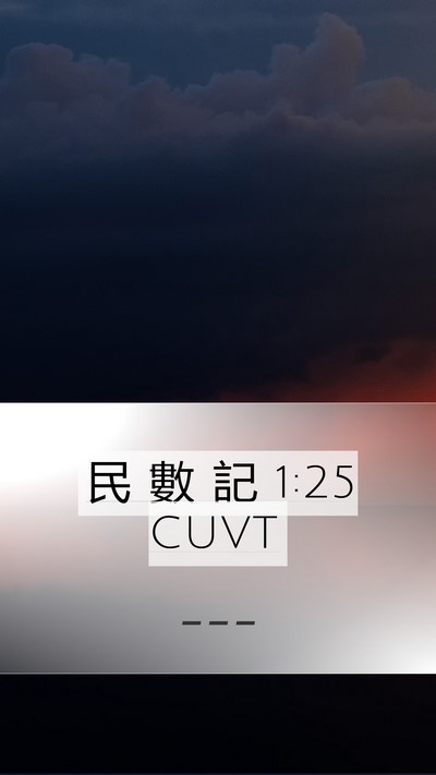 民 數 記 1:25 CUVT Mobile Phone Wallpaper -  - Mobile Bible Verse Wallpaper
