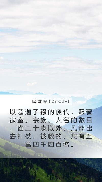 民 數 記 1:28 CUVT Bible Verse Image