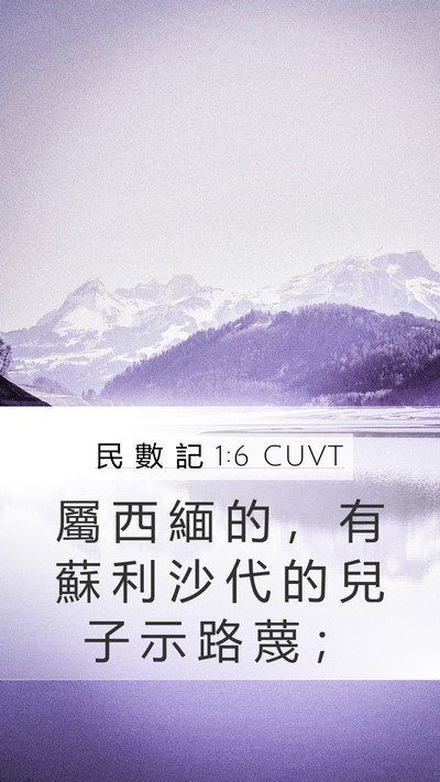 民 數 記 1:6 CUVT Bible Verse Image