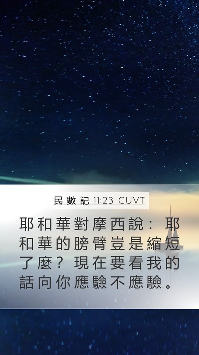 民 數 記 11:23 CUVT Bible Verse Image