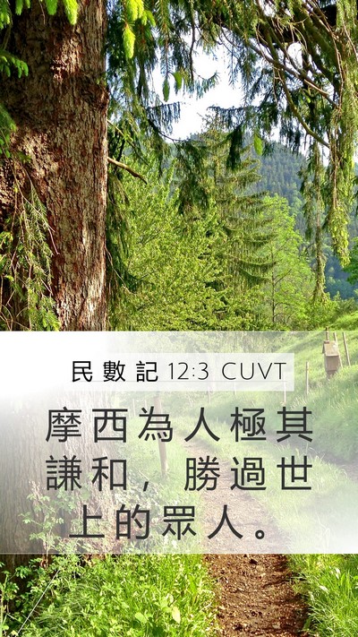 民 數 記 12:3 CUVT Bible Verse Image