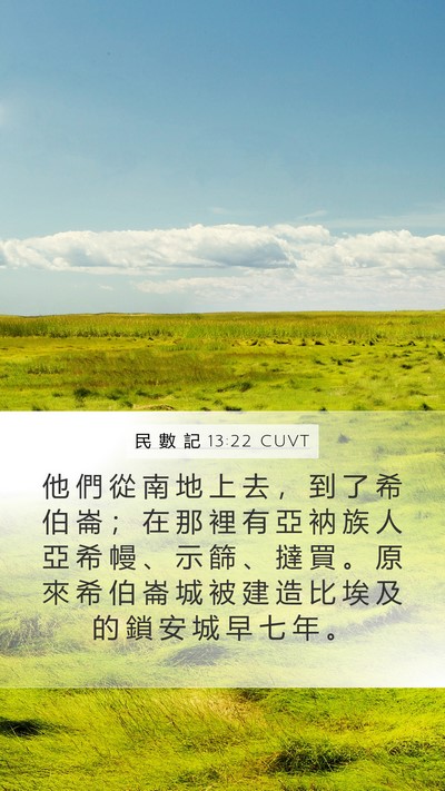 民 數 記 13:22 CUVT Bible Verse Image