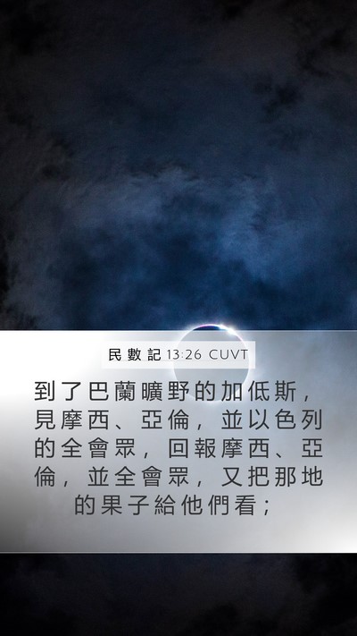 民 數 記 13:26 CUVT Bible Verse Image