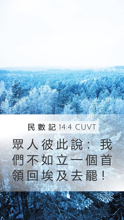 民 數 記 14:4 CUVT Bible Verse Image