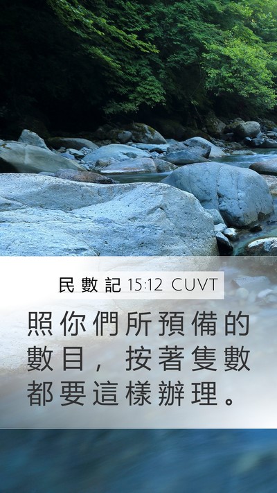 民 數 記 15:12 CUVT Mobile Phone Wallpaper - 照 你 們 所 預 備 的 數 目 ， 按 著 - Mobile Bible Verse Wallpaper