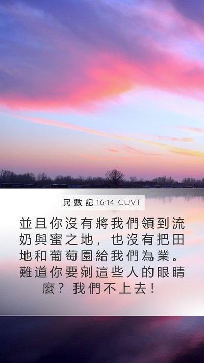 民 數 記 16:14 CUVT Bible Verse Image