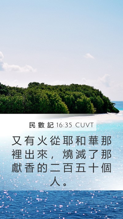 民 數 記 16:35 CUVT Bible Verse Image