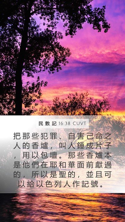 民 數 記 16:38 CUVT Bible Verse Image