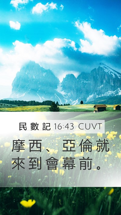 民 數 記 16:43 CUVT Bible Verse Image