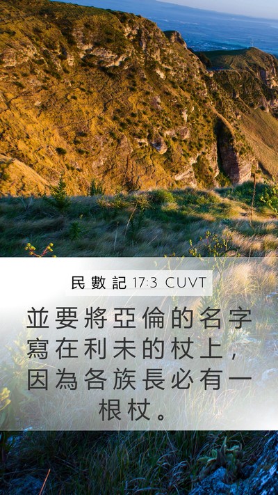 民 數 記 17:3 CUVT Bible Verse Image