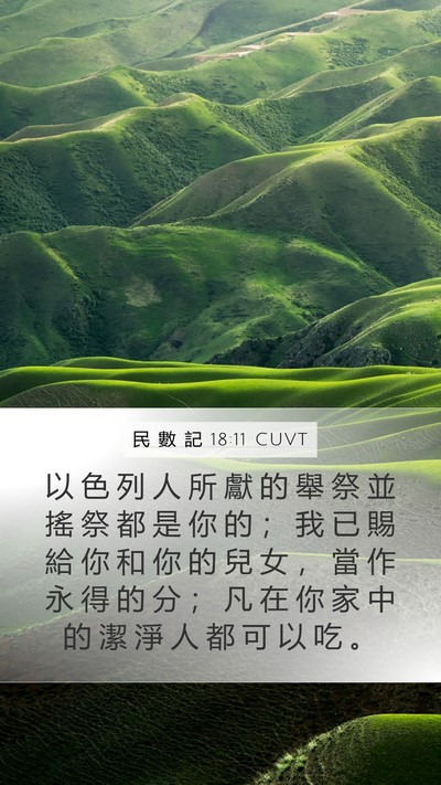 民 數 記 18:11 CUVT Bible Verse Image