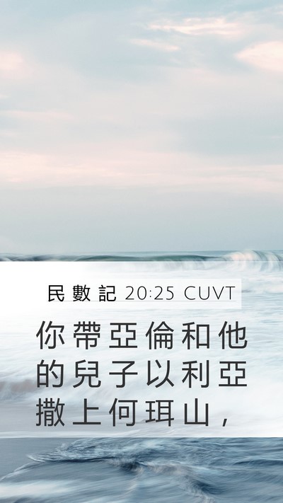 民 數 記 20:25 CUVT Bible Verse Image