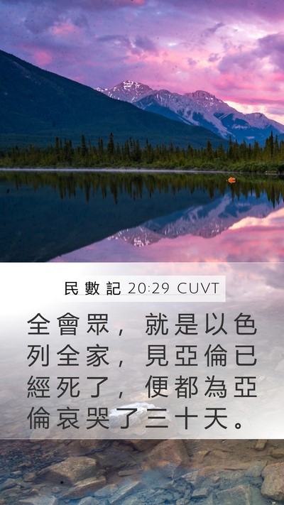 民 數 記 20:29 CUVT Bible Verse Image
