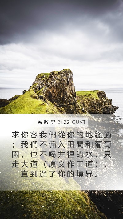 民 數 記 21:22 CUVT Bible Verse Image