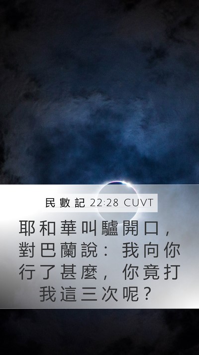 民 數 記 22:28 CUVT Bible Verse Image