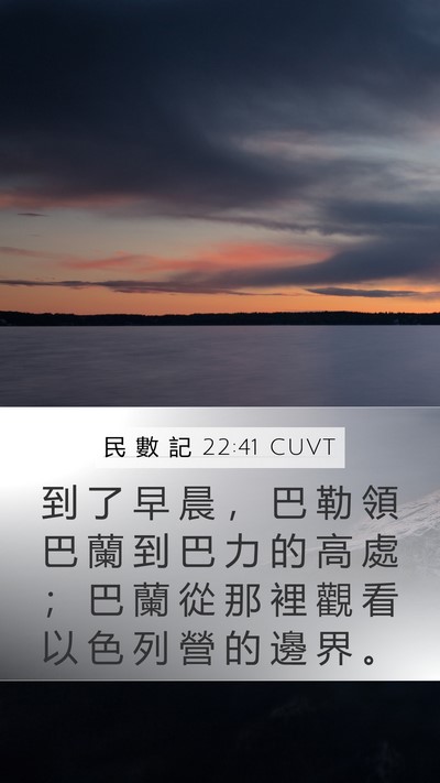 民 數 記 22:41 CUVT Bible Verse Image