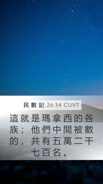 民 數 記 26:34 CUVT Bible Verse Image
