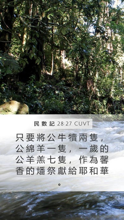 民 數 記 28:27 CUVT Bible Verse Image