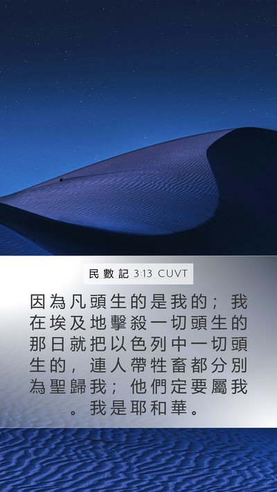 民 數 記 3:13 CUVT Bible Verse Image