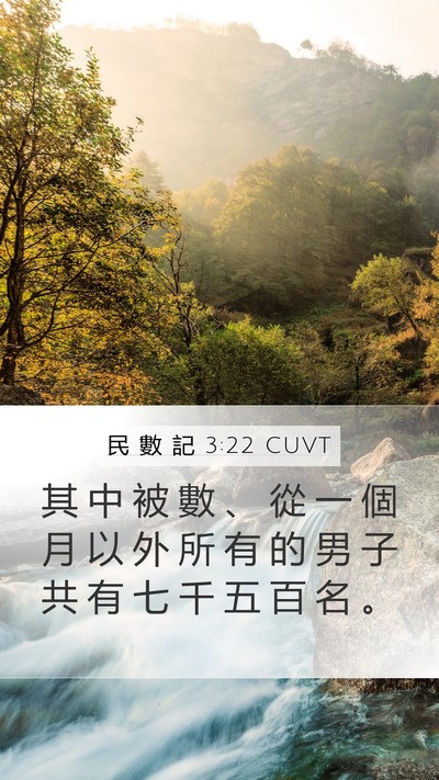 民 數 記 3:22 CUVT Bible Verse Image
