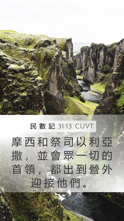 民 數 記 31:13 CUVT Bible Verse Image