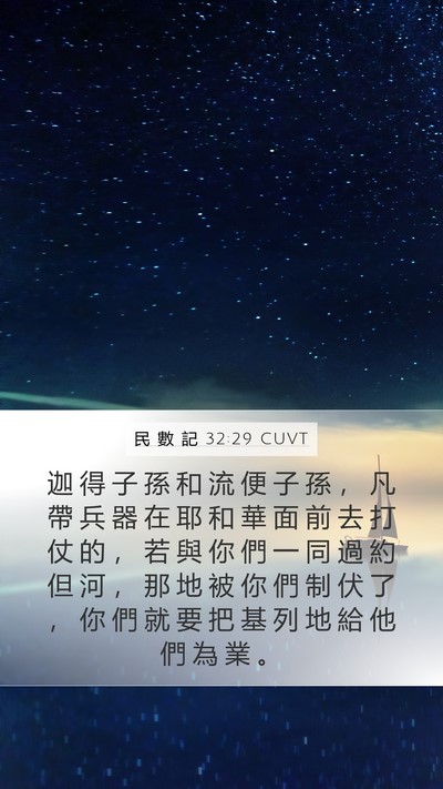 民 數 記 32:29 CUVT Bible Verse Image