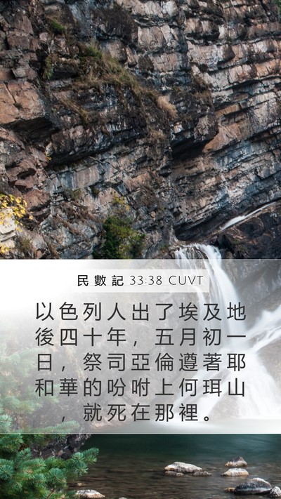 民 數 記 33:38 CUVT Bible Verse Image
