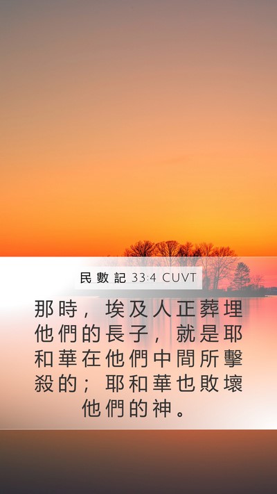 民 數 記 33:4 CUVT Mobile Phone Wallpaper - 那 時 ， 埃 及 人 正 葬 埋 他 們 的 - Mobile Bible Verse Wallpaper