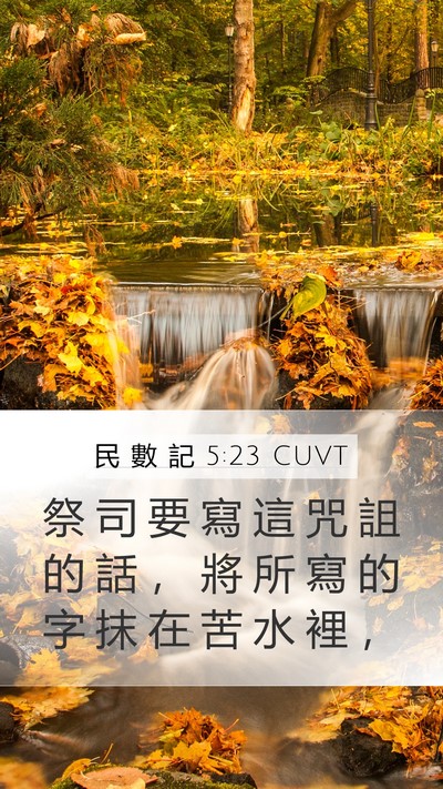 民 數 記 5:23 CUVT Mobile Phone Wallpaper - 祭 司 要 寫 這 咒 詛 的 話 ， 將 所 - Mobile Bible Verse Wallpaper