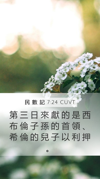 民 數 記 7:24 CUVT Bible Verse Image